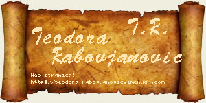 Teodora Rabovjanović vizit kartica
